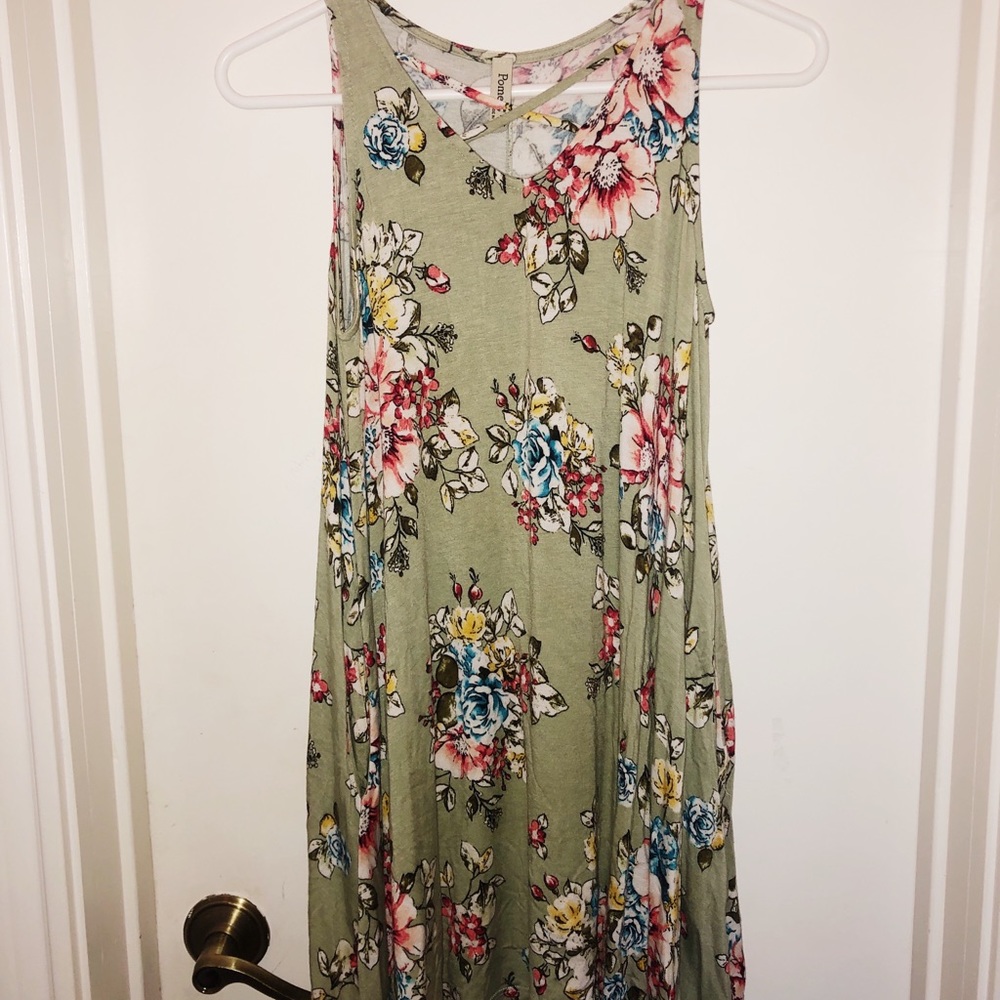 flowy dress with flowers